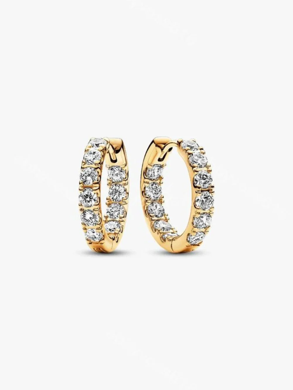 Pandora Sparkling Row Eternity Hoop Earrings